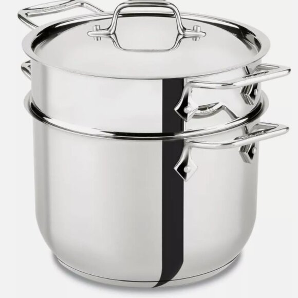 Stainless Steel 6-Qt Multi Pot with Strainer & Lid. ( New, open box) - Picture 1 of 2